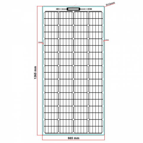 160W Reinforced semi-flexible solar panel with a durable ETFE coating