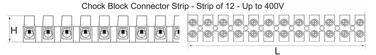 Connection Blocks Choc Block Style (12 stack) 3A | 10A | 20A | 60A | 100A 400V